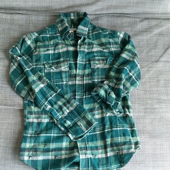 Merona Other - 🎉HP🎉 ♂️Teal Plaid Flannel long sleeve with ducks